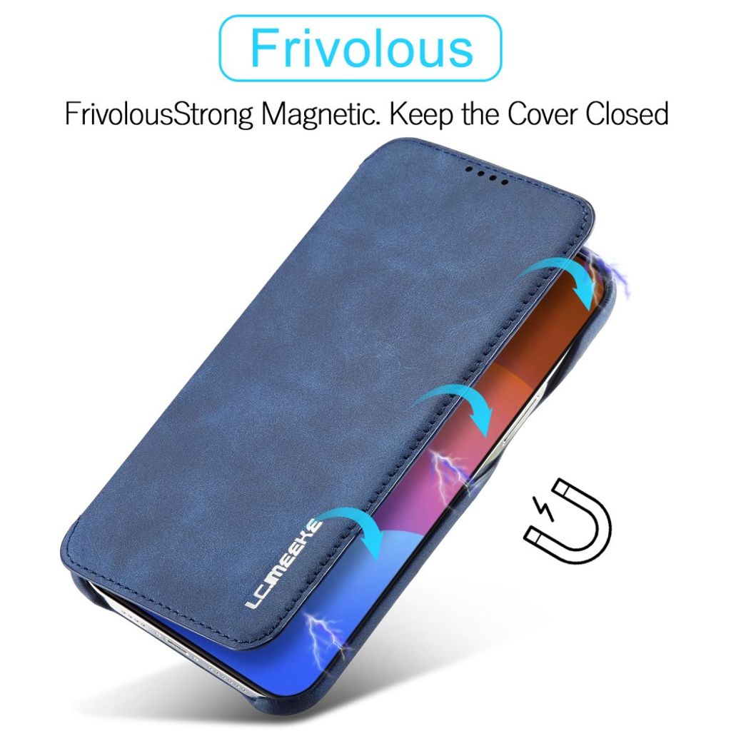 LC.IMEEKE iPhone 15 Pro Max Etui med Stativ - Blå