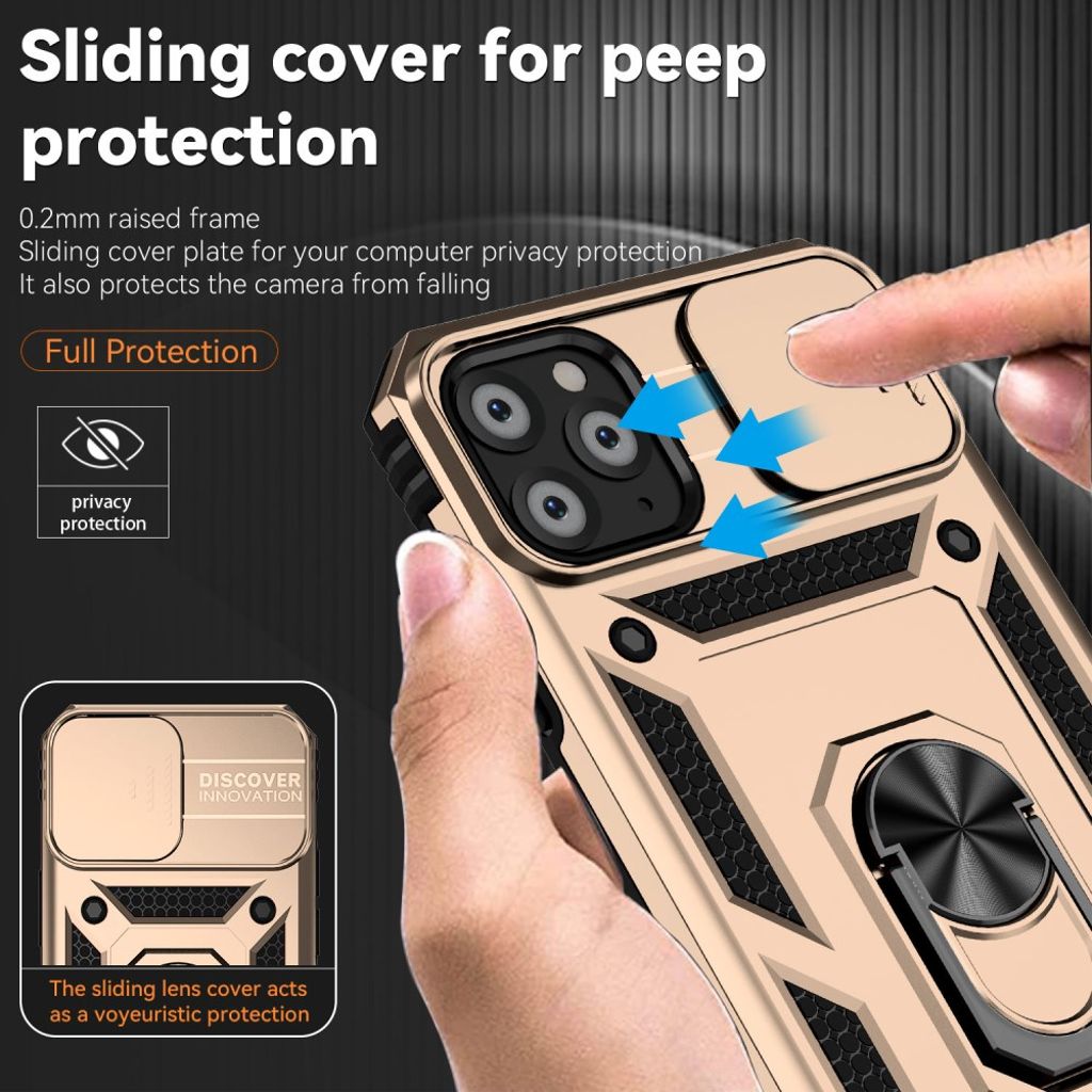 iPhone 11 Pro Cover med Ringholder - Guld