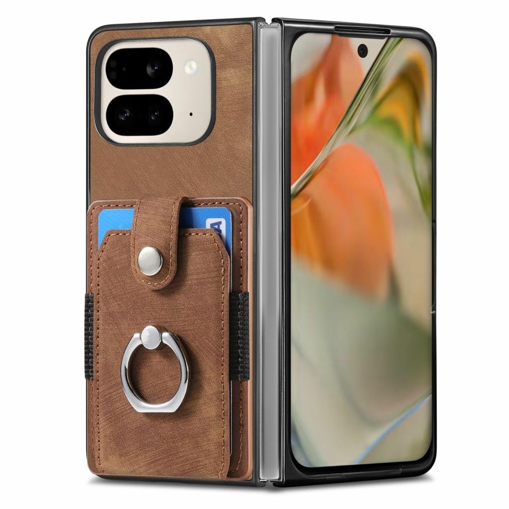 Google Pixel 9 Pro Fold 5G Cover med Stativ - Brun