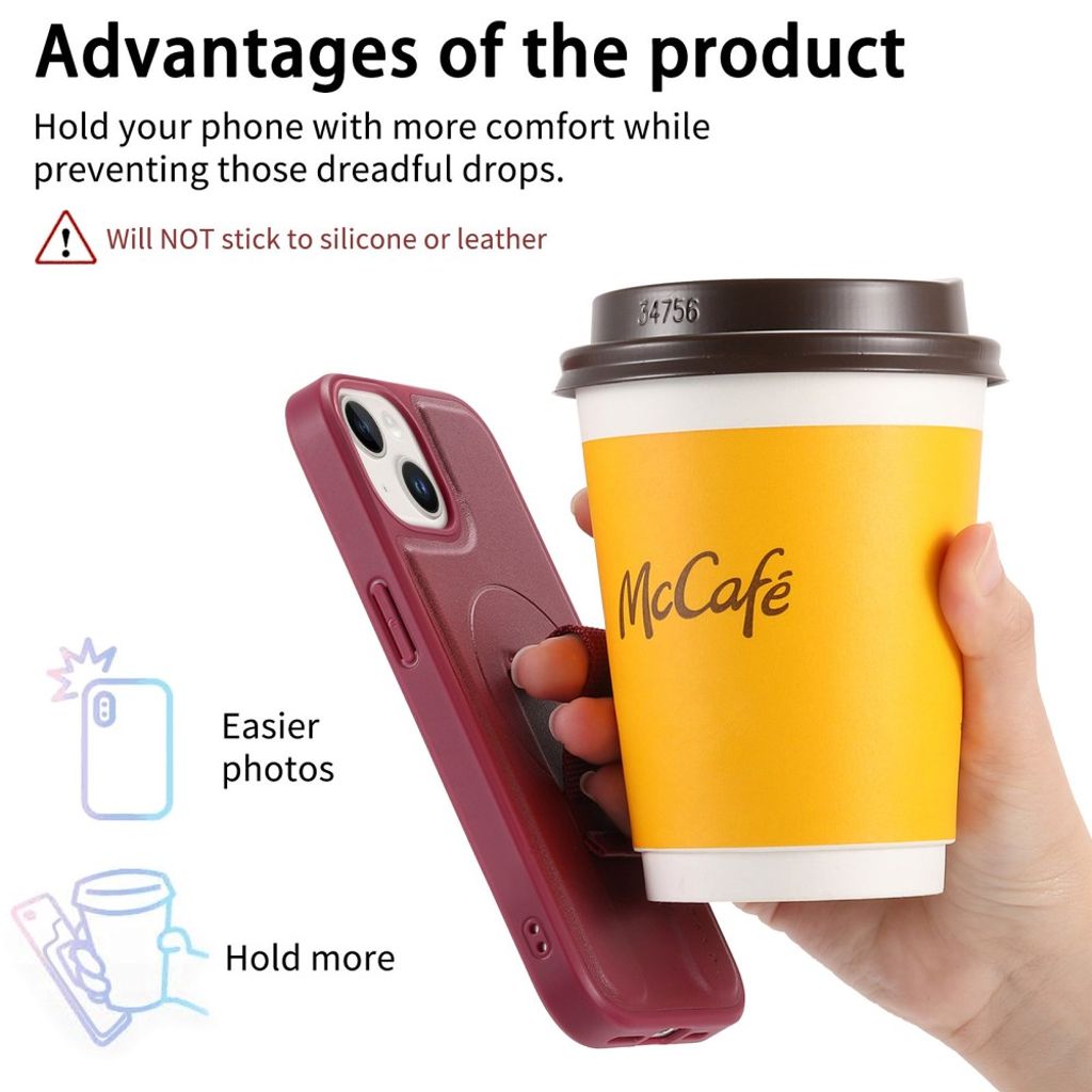 CASENO iPhone 15 MagSafe Case - Red