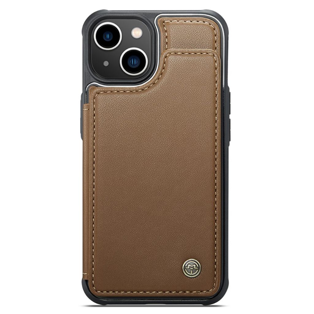 CASEME iPhone 14 C22 Lompakkokuori RFID-estävä - Ruskea
