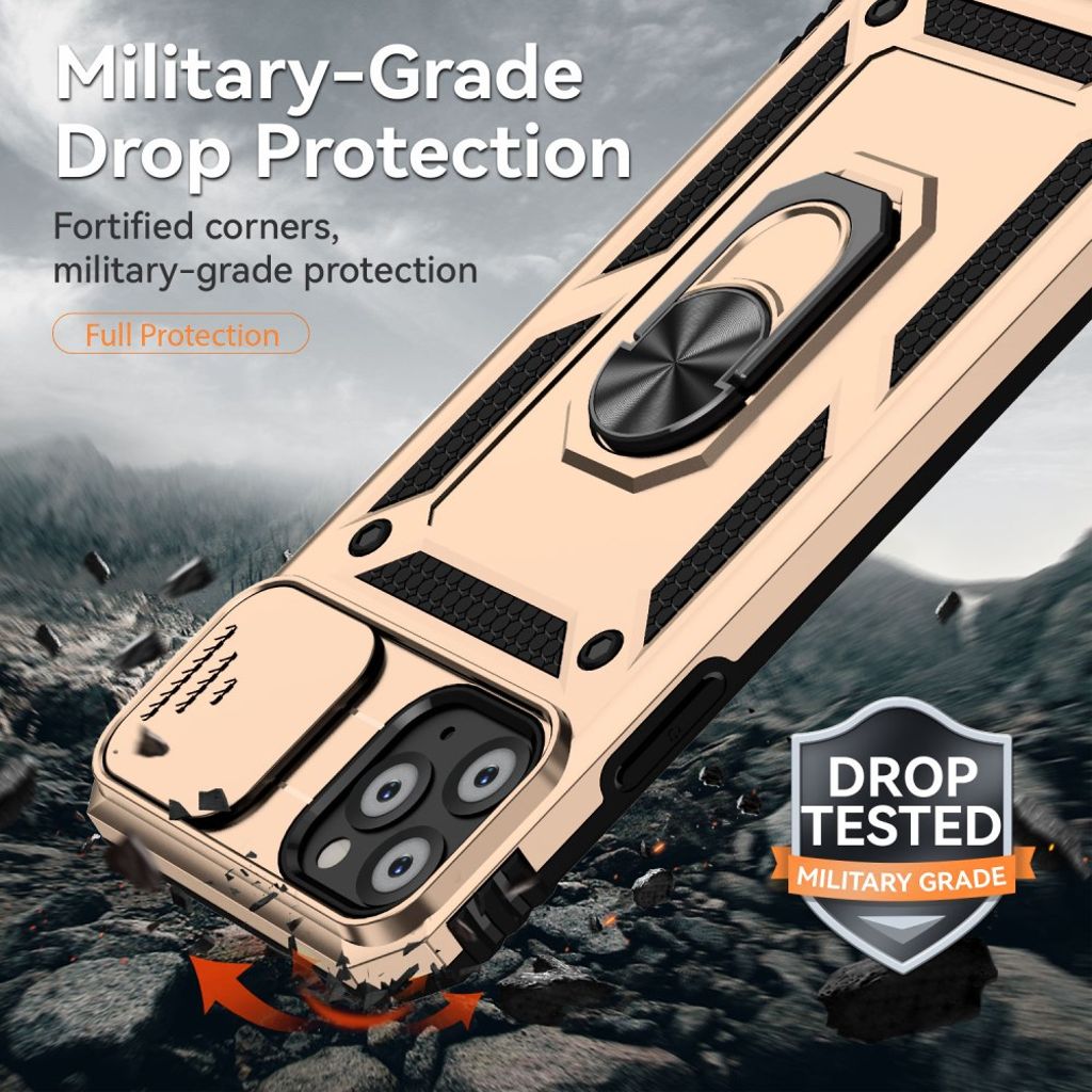 iPhone 11 Pro Cover med Ringholder - Guld