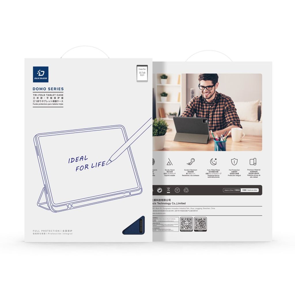 DUX DUCIS Samsung Galaxy Tab S12 Plus Tri-Fold Cover - Blå