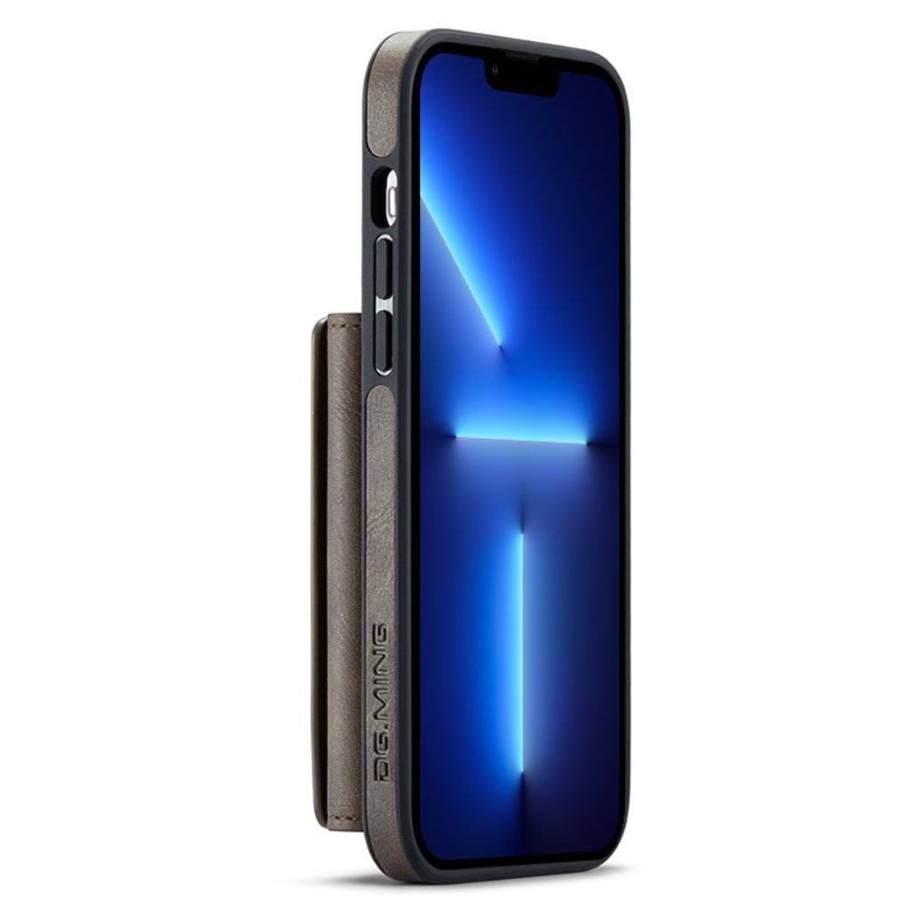 DG.MING iPhone 13 Pro Max Lompakkokuori Irrotettava Magneettinen - Kahvi