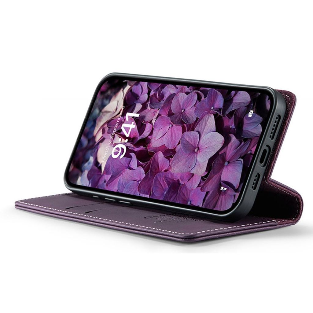 CASEME iPhone 16e Plånboksfodral RFID-blockerande med Stativ – Lila