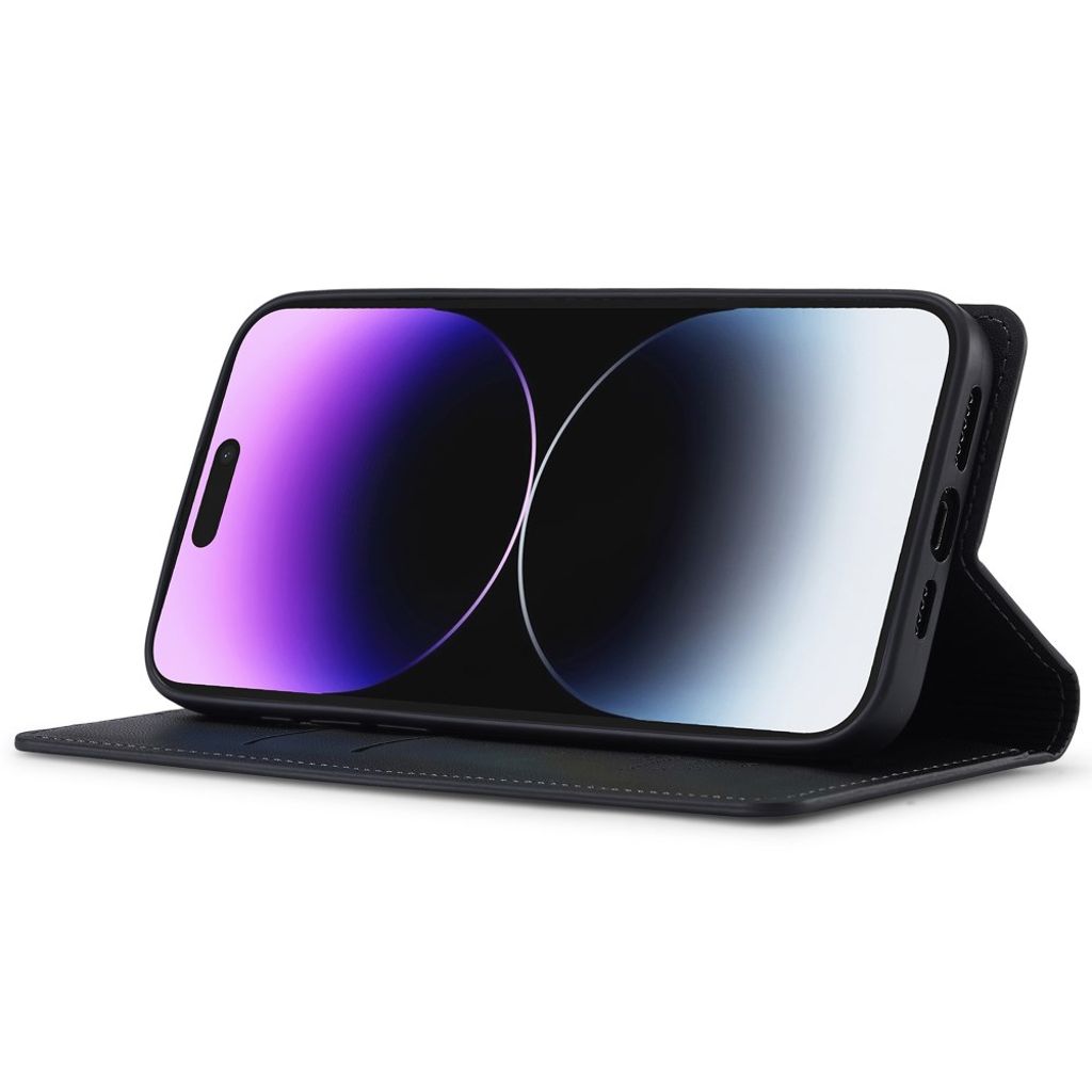 LC.IMEEKE iPhone 14 Pro Plånboksfodral Stativ PU-läder - Svart