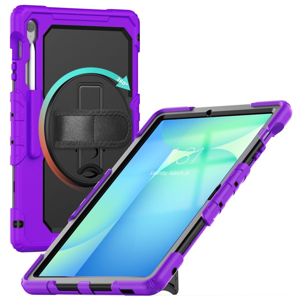 Samsung Galaxy Tab S10 FE Plus Case with Shoulder Strap - Purple