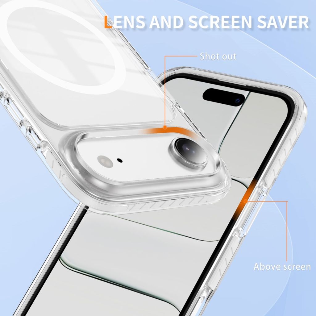 iPhone Air MagSafe kuori akryylitakalla - Valkoinen