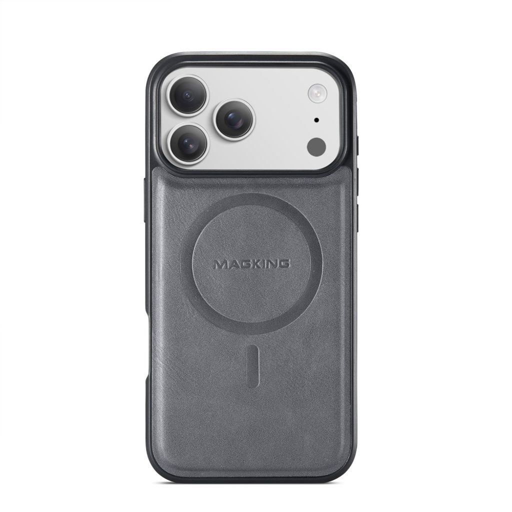 MAGKING K1 iPhone 18 Pro Max / 17 Pro Max MagSafe Deksel i PU-skinn - Grå
