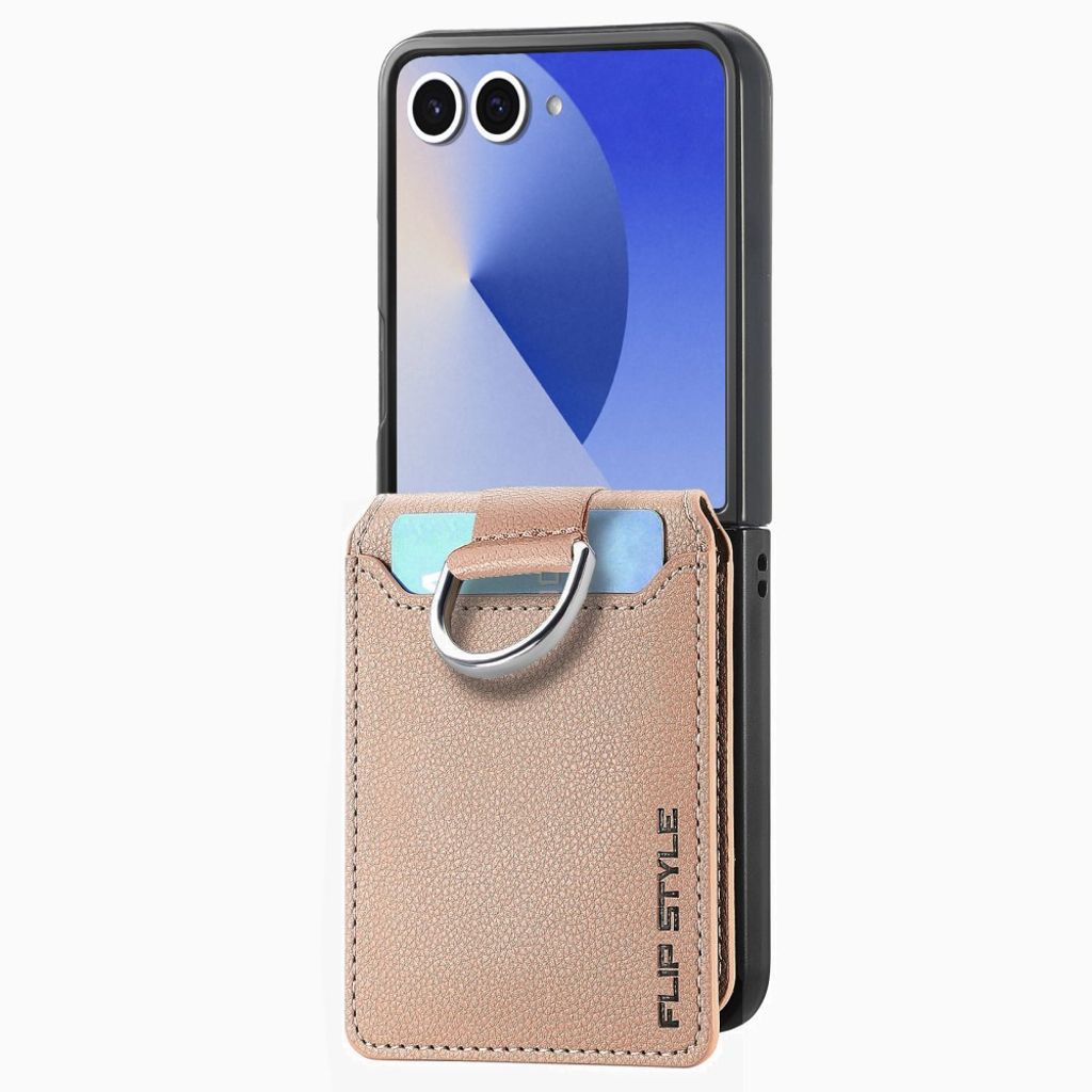 Samsung Galaxy Z Flip7 5G cover med ringholder - Beige
