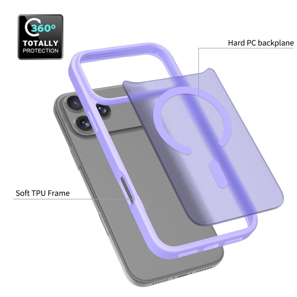 iPhone 18 Pro Max/17 Pro Max cover med MagSafe - Lilla