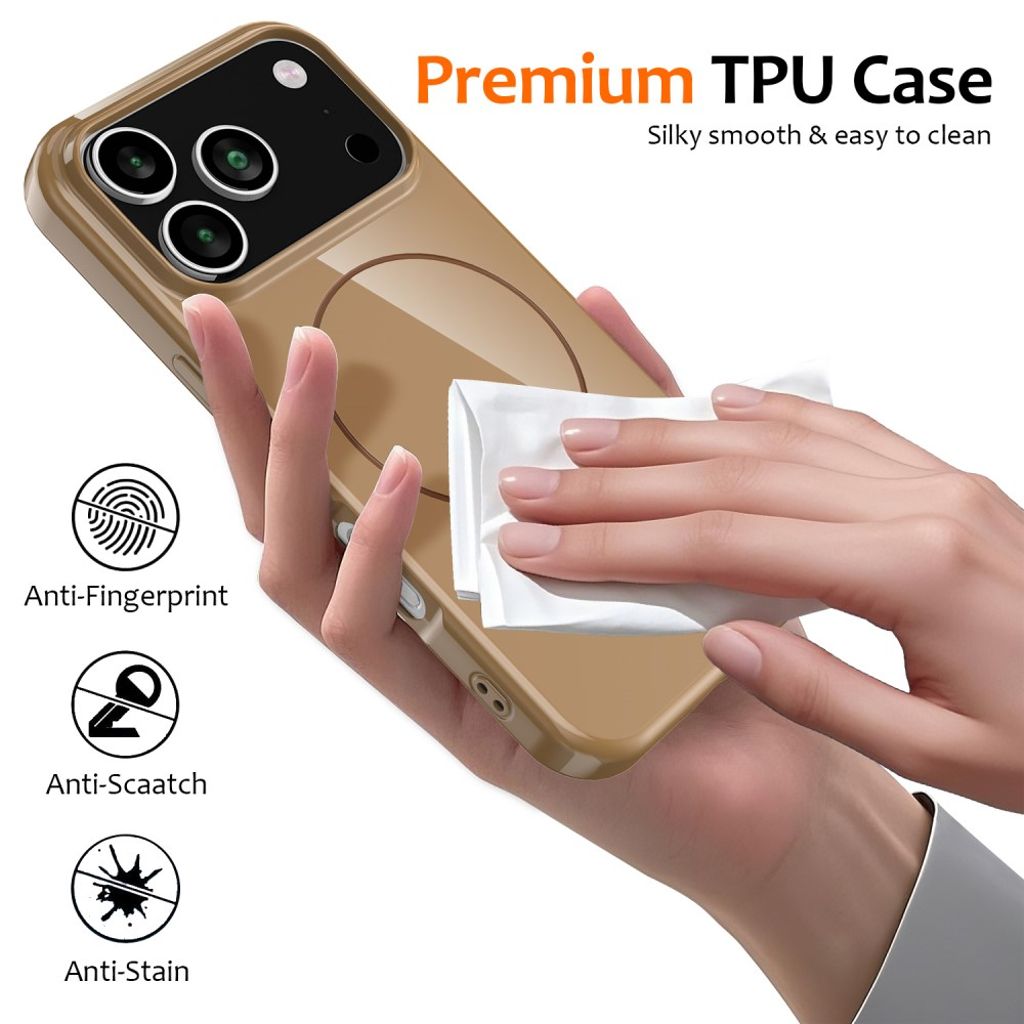 iPhone 17 Pro Max Case with Carrying strap - Gold