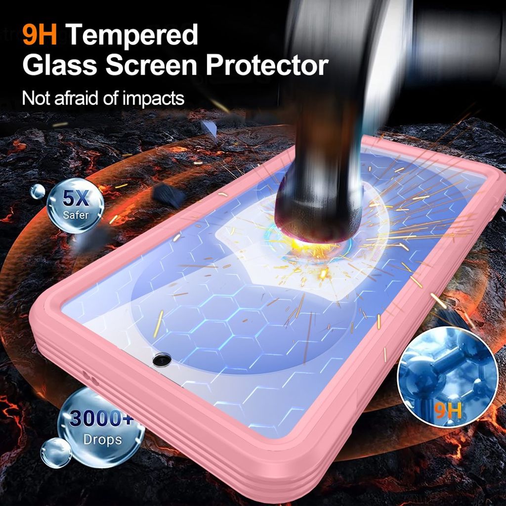 Samsung Galaxy S26 MagSafe Deksel innebygd skjermbeskytter - Rosa