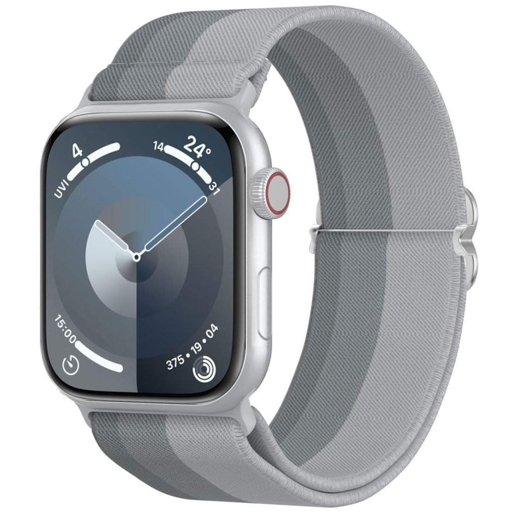 AHASTYLE WE26 Apple Watch 49 / 46 / 44 / 42mm Punottu nailoninen kellonranneke - Harmaa
