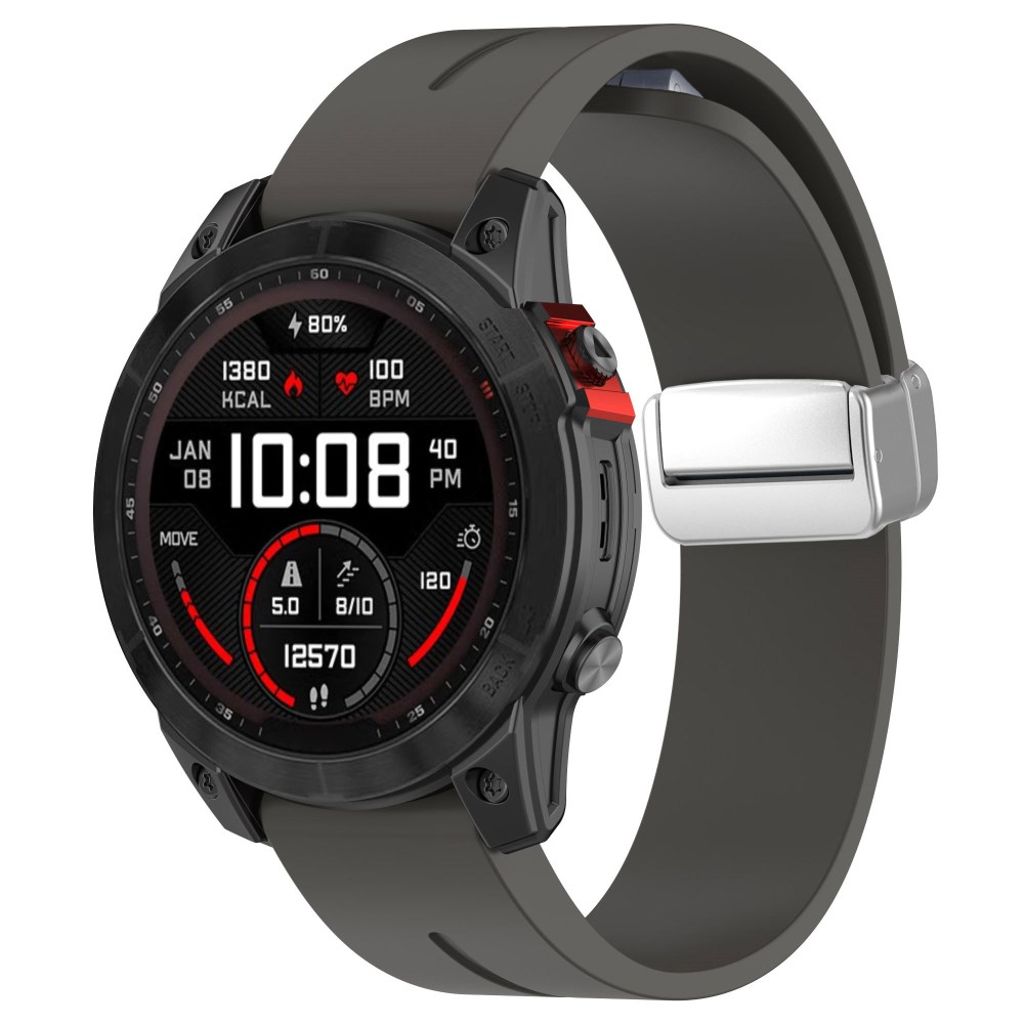 Garmin Fenix 7S Silicone Watch Strap - Grey