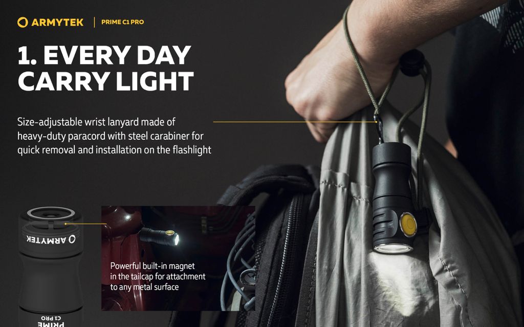 Armytek Prime C1 Pro Ficklampa 1000 Lumen