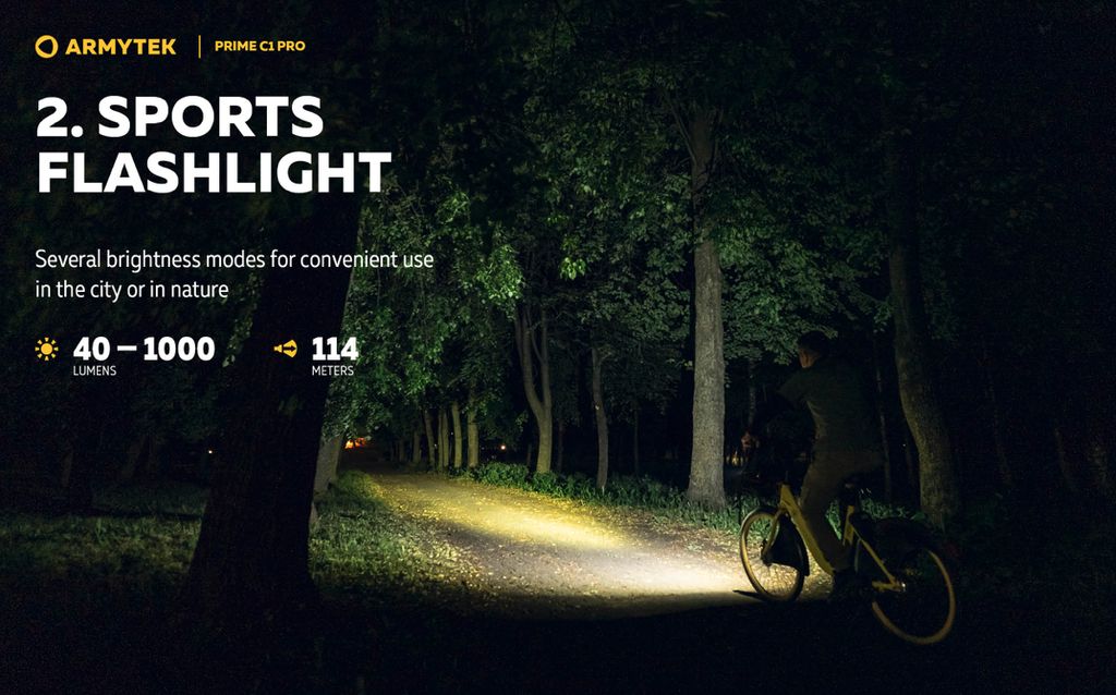 Armytek Prime C1 Pro Ficklampa 1000 Lumen