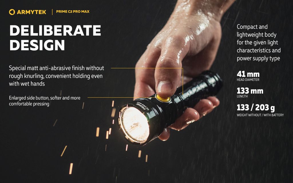 Armytek Prime C2 Pro Max Ficklampa 4000 Lumen