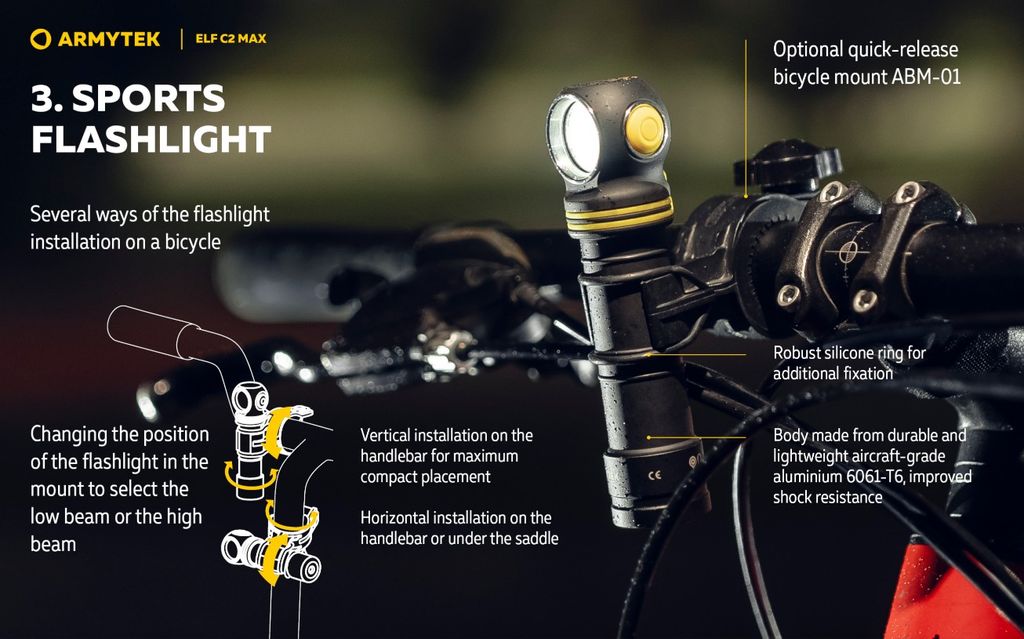 Armytek Elf C2 MAX Pannlampa – 4500 Lumen USB-C Laddning