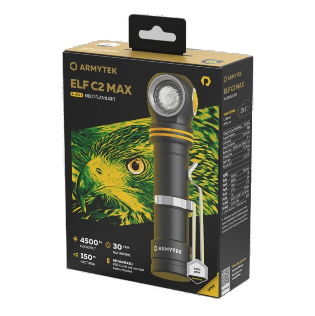 Armytek Elf C2 MAX Pannlampa – 4500 Lumen USB-C Laddning