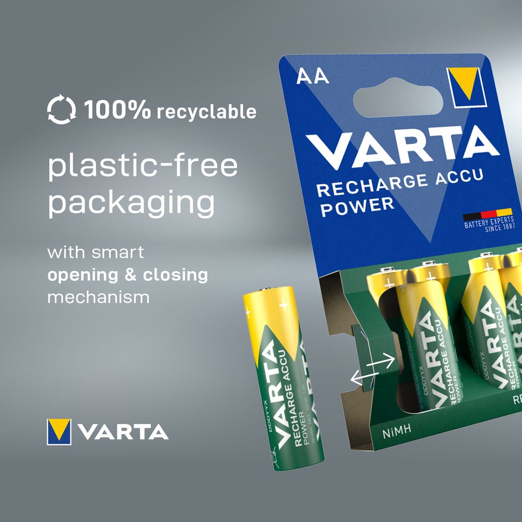 VARTA Recharge Accu Power AAA akku 1000 mAh, 2 kpl