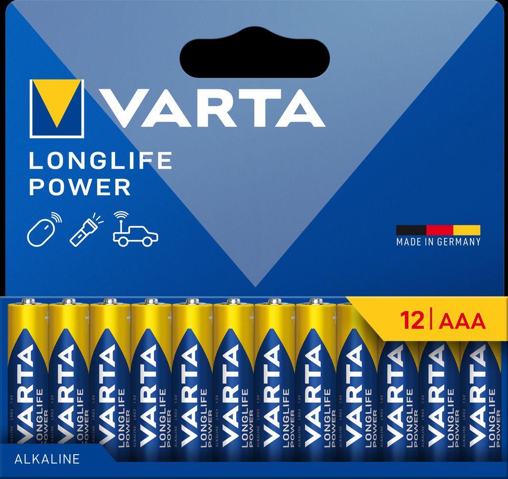Varta Longlife Power AAA-paristo LR3 12 kpl