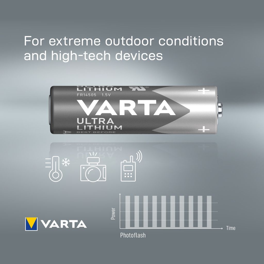 VARTA Ultra Lithium AA akku, 4 kpl