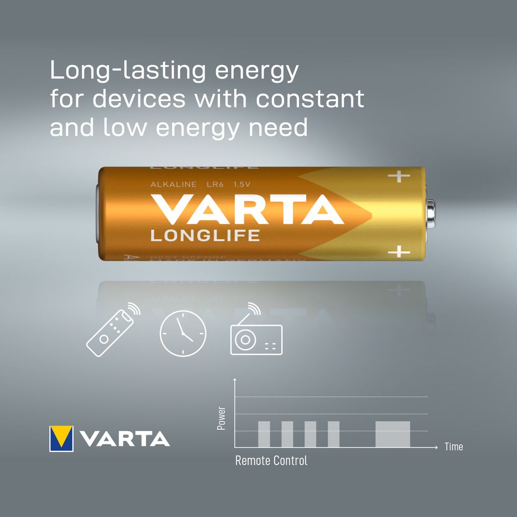 AA Varta Longlife  LR06 Alkaline 30er Blister