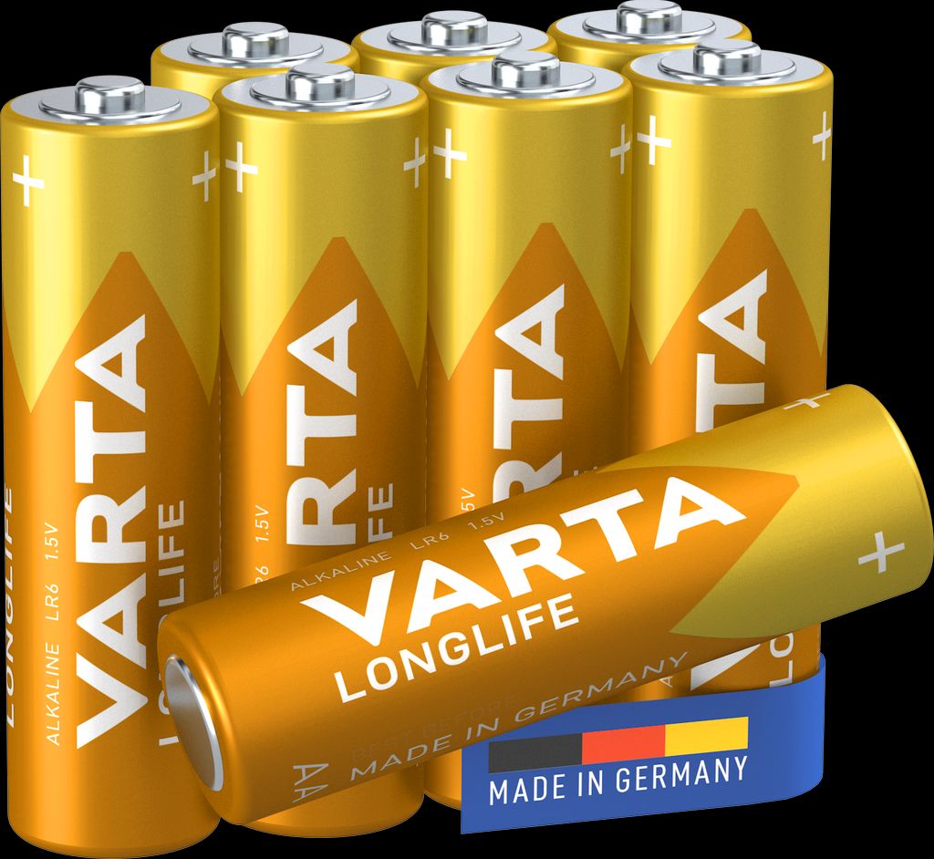 VARTA Longlife Alkaline AA batteri LR06, 8-pak