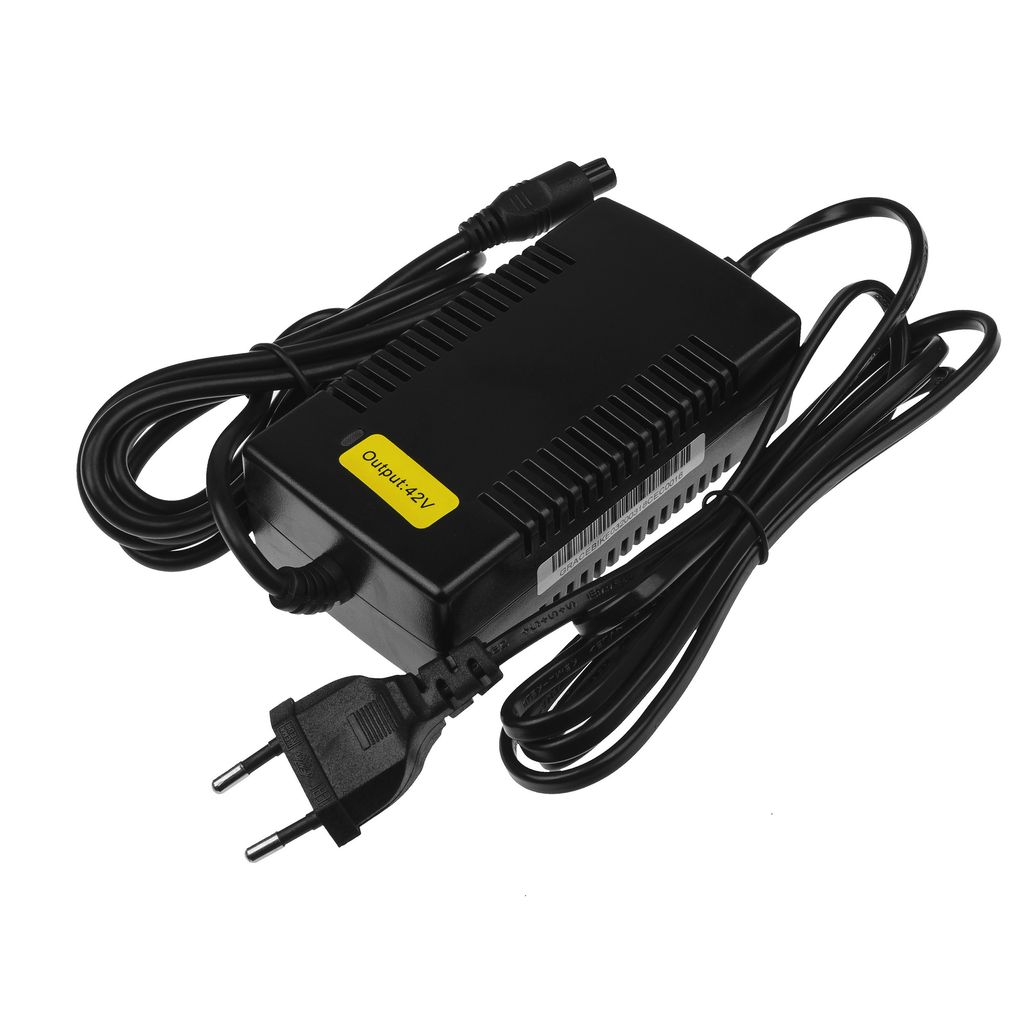 Green Cell Batterioplader 42V 2A (3-benet) til E-BIKE 36V