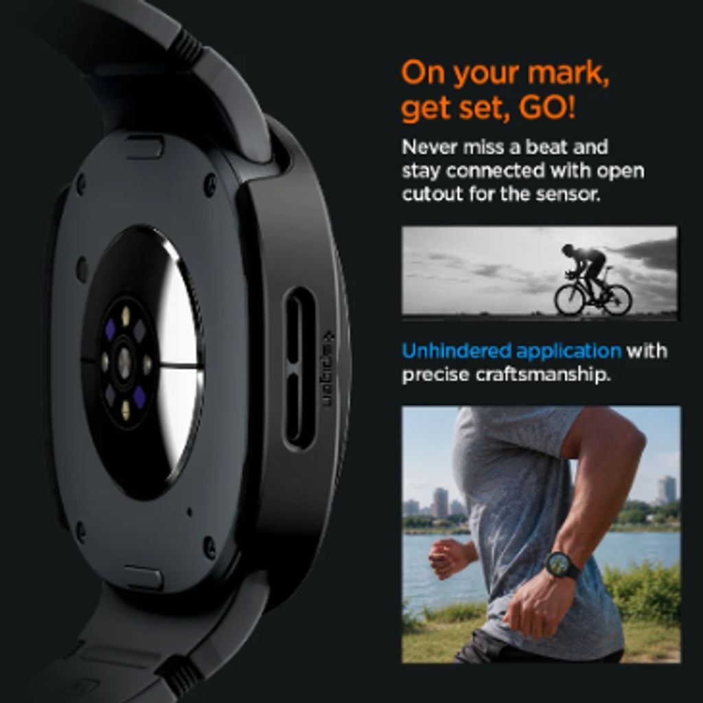 Spigen Thin Fit 360 Cover til Samsung Galaxy Watch 9/8 40mm - Sort