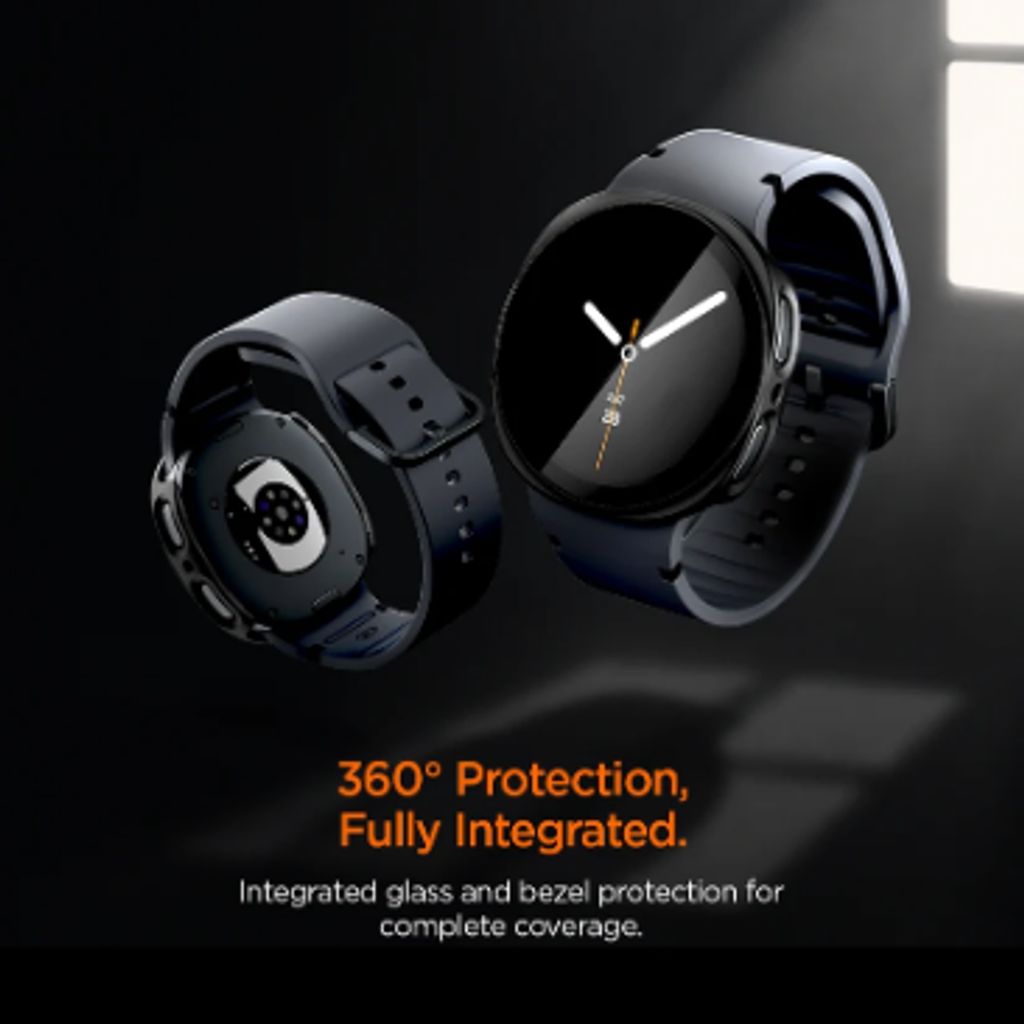 Spigen Thin Fit 360 Beskyttende Etui til Samsung Galaxy Watch 9/8 44mm - Sort