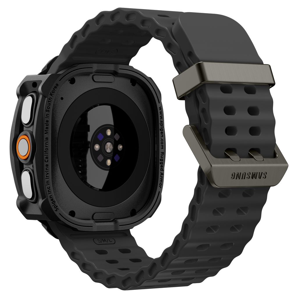 Spigen Rugged Armor Beskyttende Etui til Samsung Galaxy Watch Ultra 2 47mm - Sort