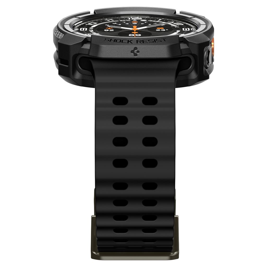 Spigen Rugged Armor Beskyttende Etui til Samsung Galaxy Watch Ultra 2 47mm - Sort