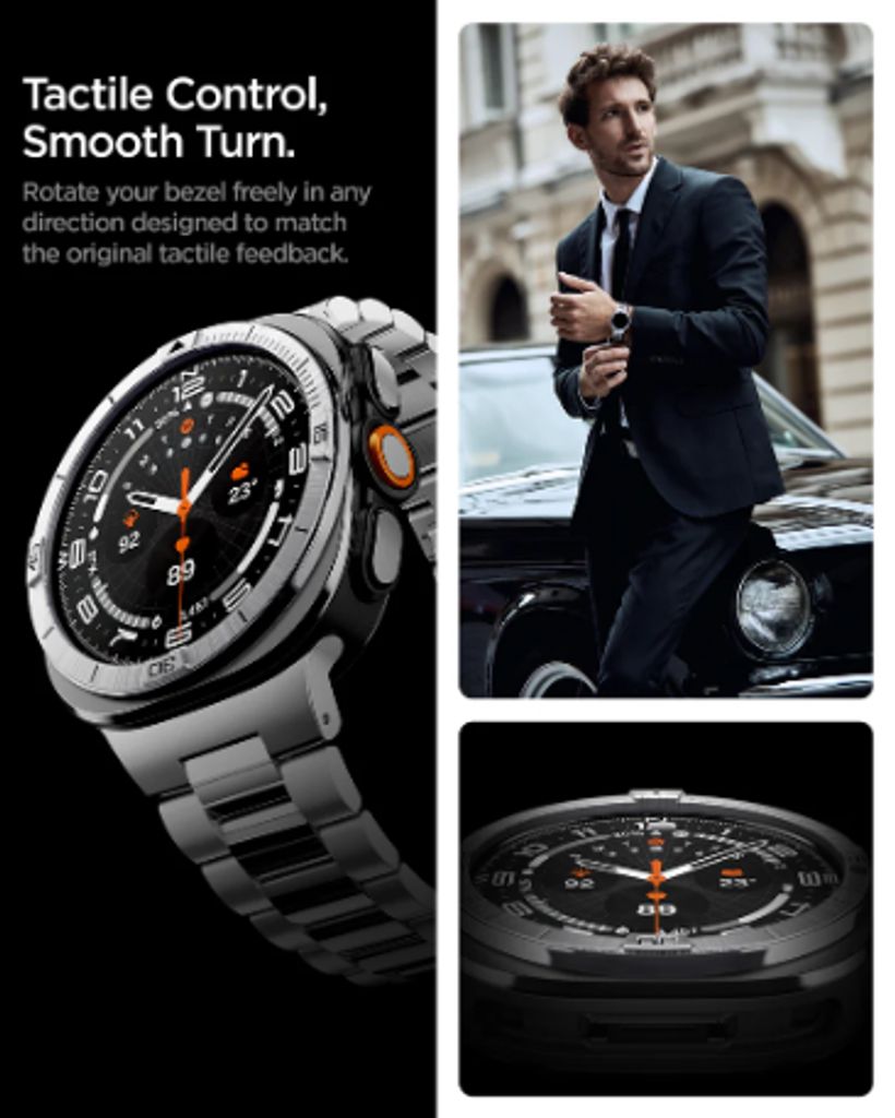 Spigen Samsung Galaxy Watch Ultra 2 47mm Bezel Protection - Sølv