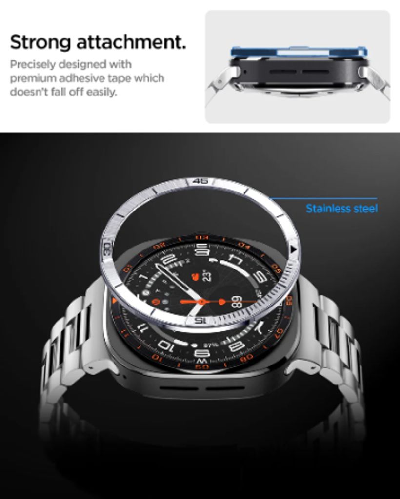 Spigen Samsung Galaxy Watch Ultra 2 47mm Bezel Protection - Sølv