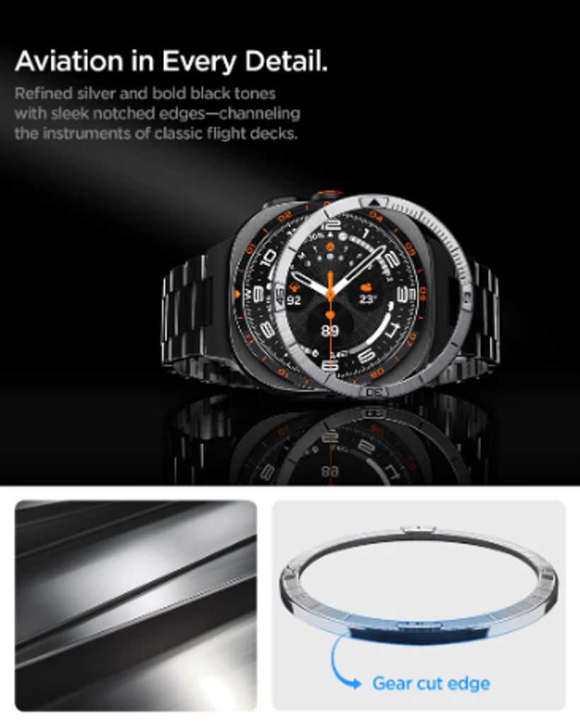 Spigen Samsung Galaxy Watch Ultra 2 47mm Bezel Protection - Sølv