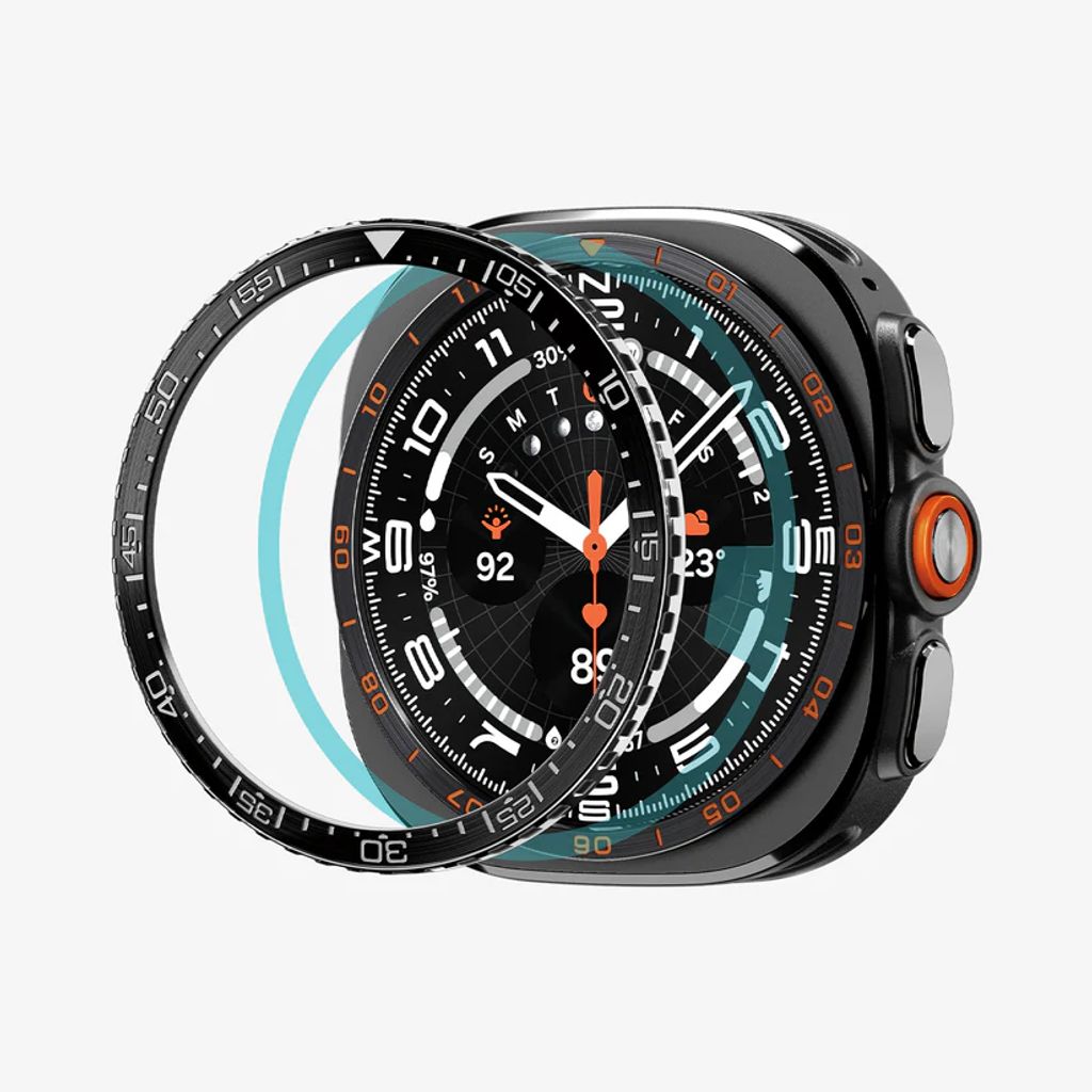 Spigen Tune Bezel-rammedeksel til Samsung Galaxy Watch Ultra 2 47mm - Svart