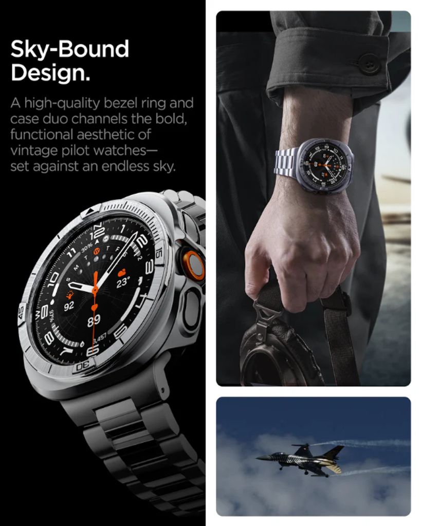 Spigen Galaxy Watch Ultra 47 mm Bezel – Sort