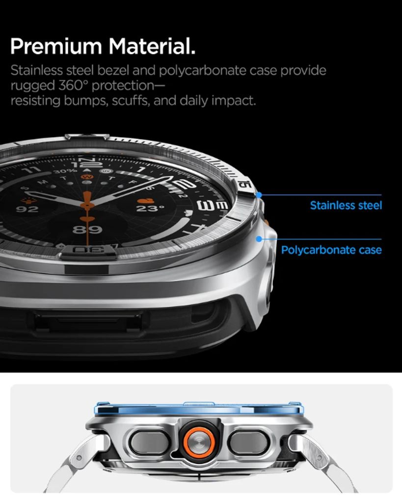 Spigen Galaxy Watch Ultra 47 mm Bezel – Sort