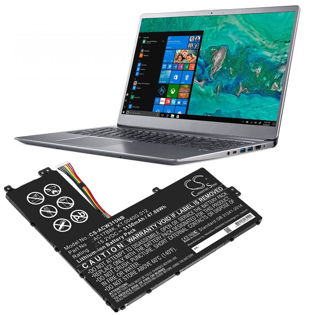 Acer Swift 3 SF315-52-33KX-NX.GZBEG.001, 15.2V, 3150 mAh