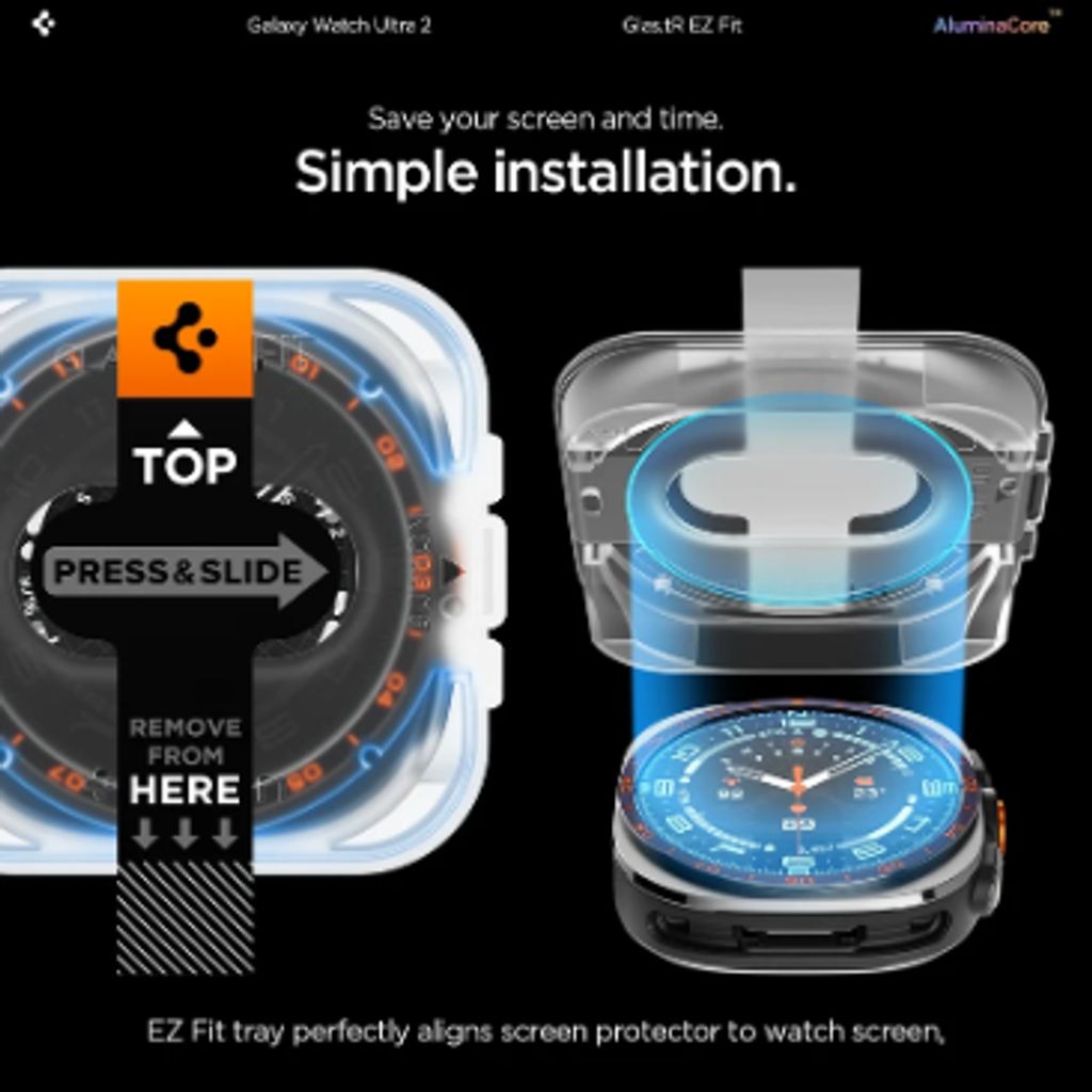 Spigen Glas.tR EZ Fit Samsung Galaxy Watch Ultra 2 47mm Skærmbeskyttelse