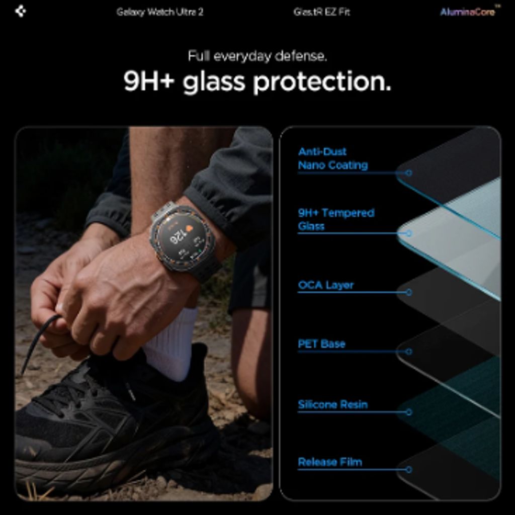 Spigen Glas.tR EZ Fit Samsung Galaxy Watch Ultra 2 47mm Skærmbeskyttelse