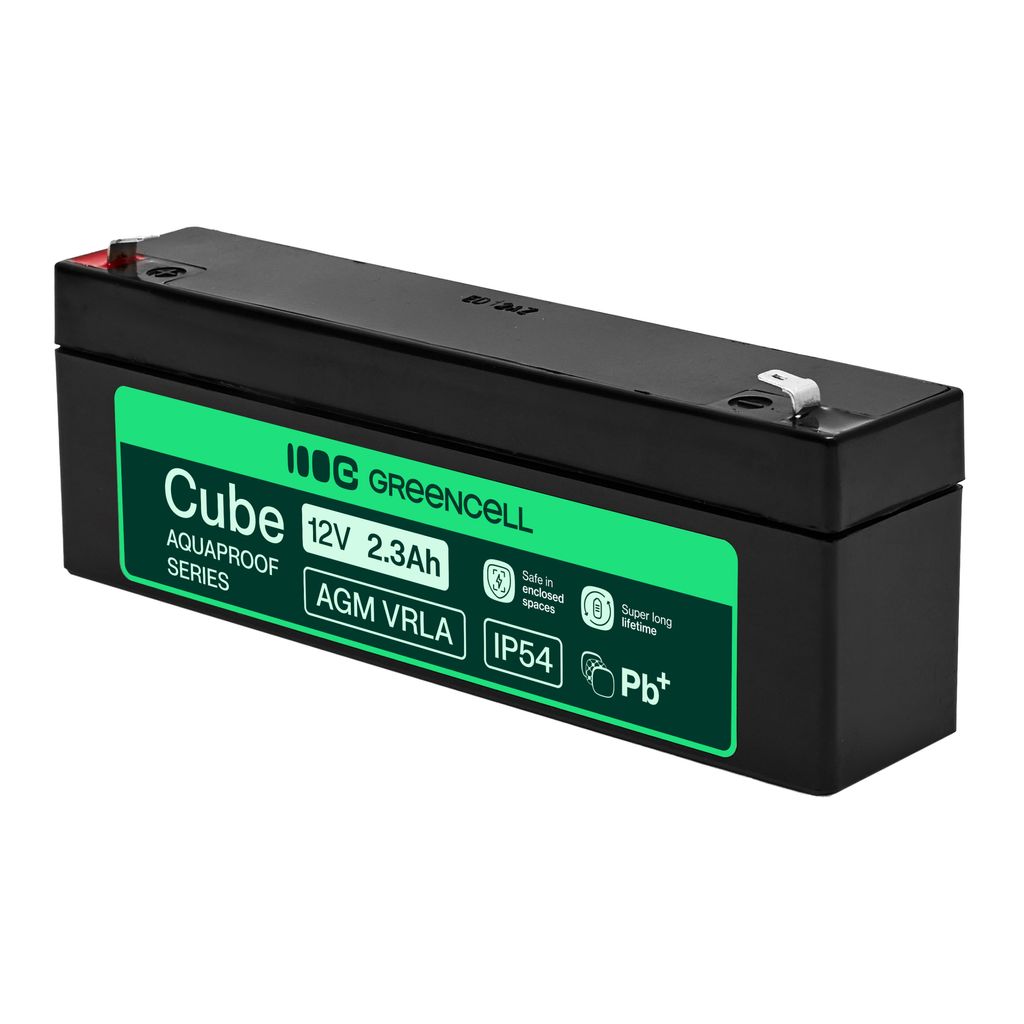 Green Cell AGM VRLA 12V 2,5Ah vedligeholdelsesfrit batteri (178x36x66mm)