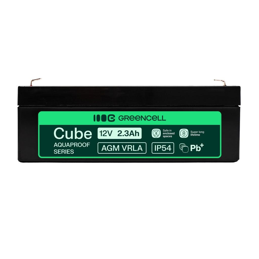 Green Cell AGM VRLA 12V 2,5Ah vedligeholdelsesfrit batteri (178x36x66mm)