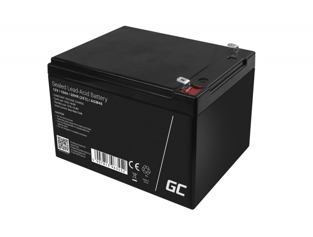 Green Cell AGM VRLA 12V 10Ah vedlikeholdsfritt batteri for UPS-enheter