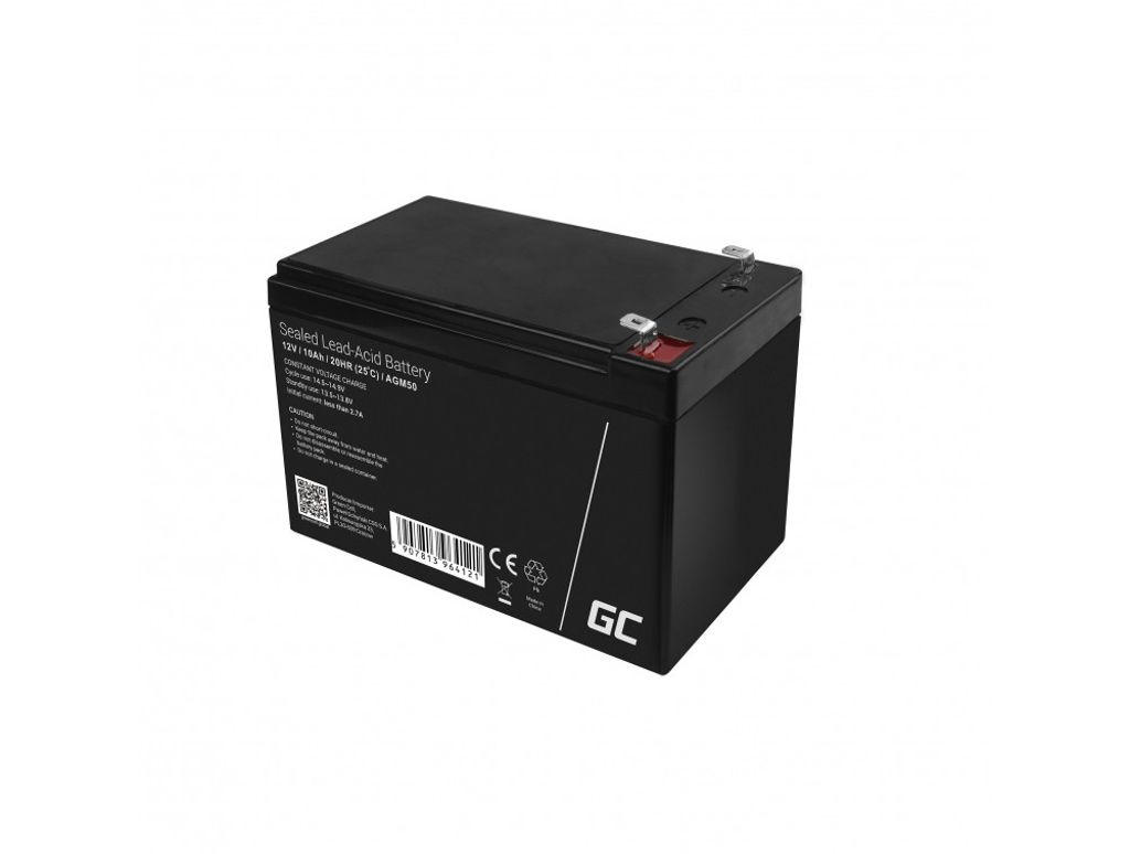 Green Cell AGM VRLA 12V 10Ah underhållsfritt batteri för UPS-enheter