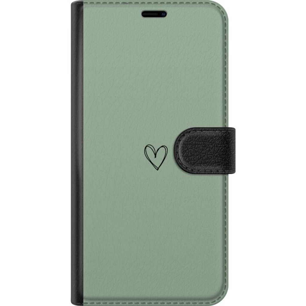 Apple iPhone 18 Pro Musta Lompakkokotelo Hjärta