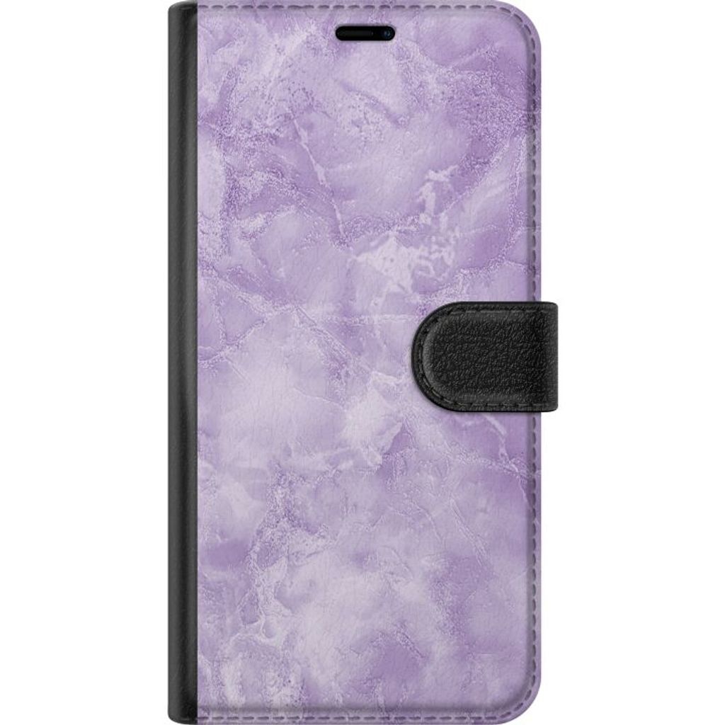 Apple iPhone 18 Pro Musta Lompakkokotelo Lila marmor
