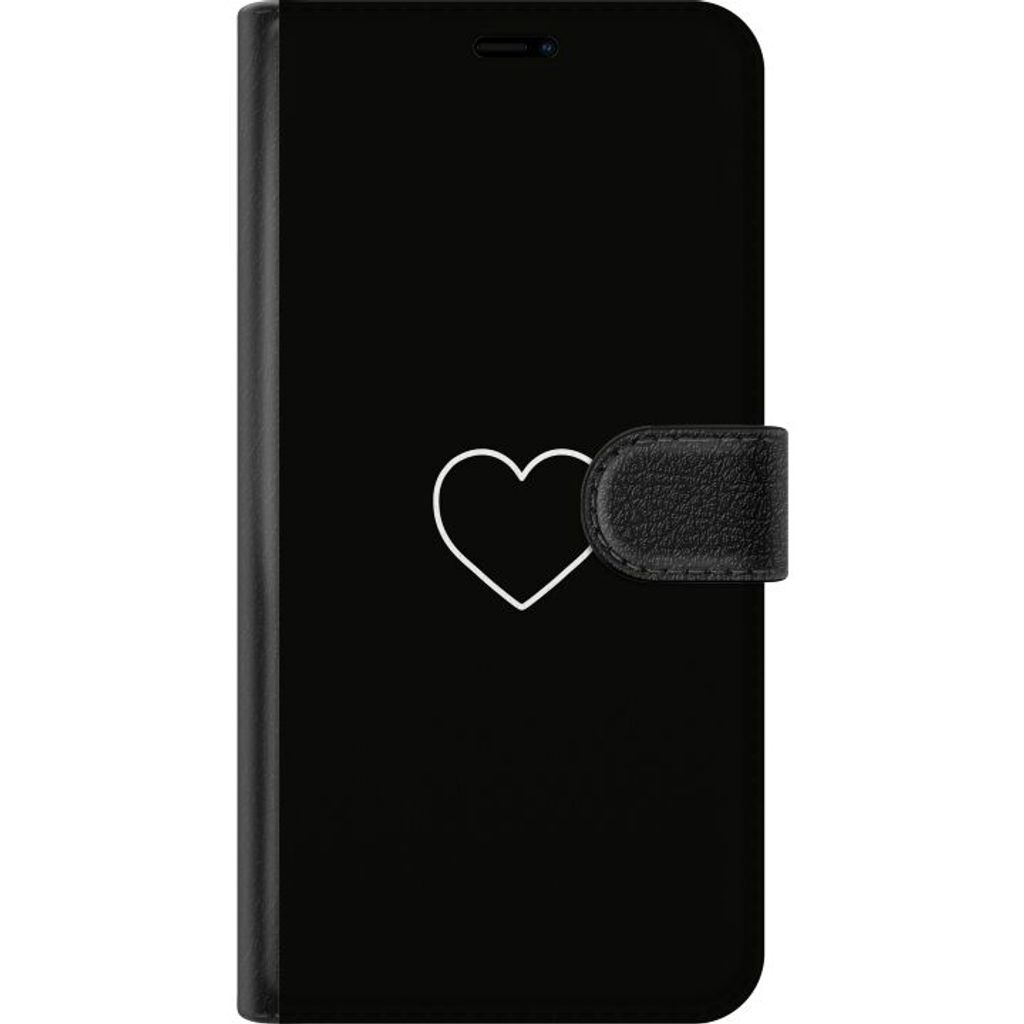 Apple iPhone 18 Pro Musta Lompakkokotelo Hjärta